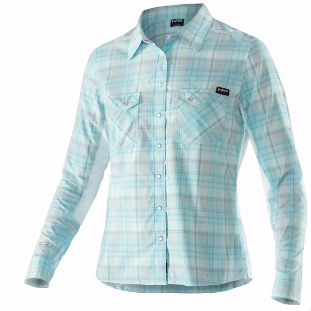 NRS pearl snap guide shirt UPF protection NWT